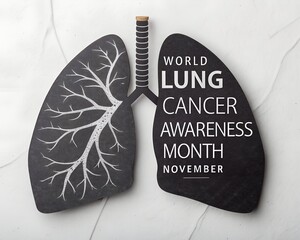 World Lung Cancer awareness illustration isolated background, World Lung Cancer Day, World Lung Cancer Day design illustration, World Lung Cancer awareness month