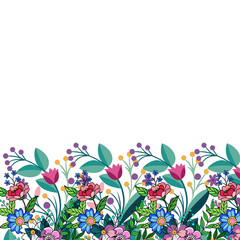 floral background with butterflies