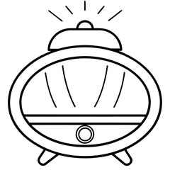 Wireless Charging Alarm Clock vector