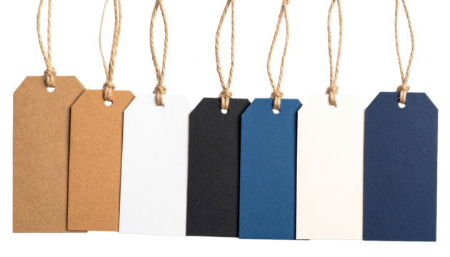 Kraft, Denim, & Black Gift Tags: Rustic & Elegant Design Elements