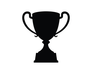 Black silhouette of a classic trophy cup