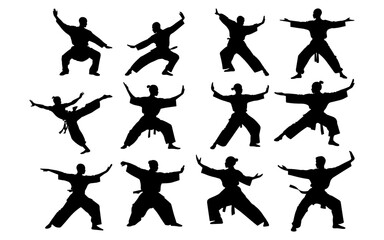 Silhouette Collection of Silat Movements