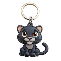 Obraz premium Charming Black Panther Keychain A Cute and Collectible Animal Charm