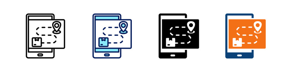 Order Tracking All In One Icon Multi Styles Vector Set