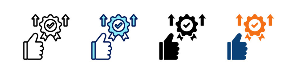 Service Improvement All In One Icon Multi Styles Vector Set