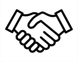 Handshake Icon – Business Agreement and Partnership Symbol Vector