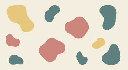 Dynamic abstract shapes digital art modern aesthetic creative design minimalist style. Vector illustration