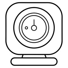 Google Nest Hub Clock line art vector