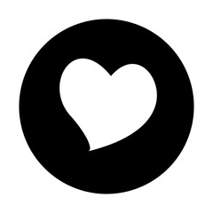 black and white heart icon