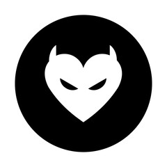 black and white heart icon