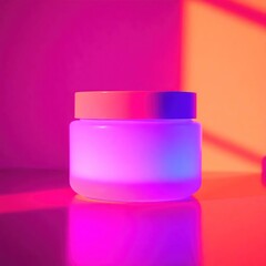 Pink Neon Cream Jar Glow.