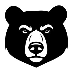 Bear Head Silhouette Vector Art for Graphic Design