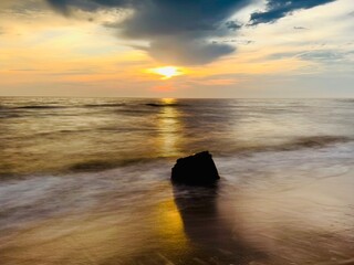 A beautiful sunset in the small town of Saulkrasti, near Riga. Latvia