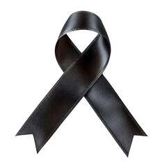 Black ribbon symbol of mourning grief remembrance loss death sorrow condolence sympathy funeral memorial