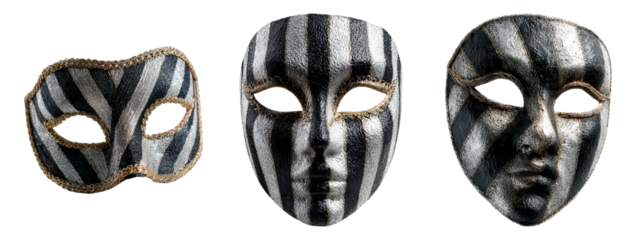 Elegant Black and White Decorative Masks for Creative Arts and Events