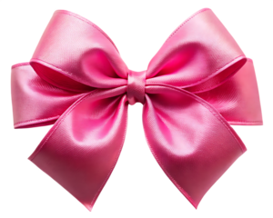  pink bow isolated on white background PNG , AI GENERATED