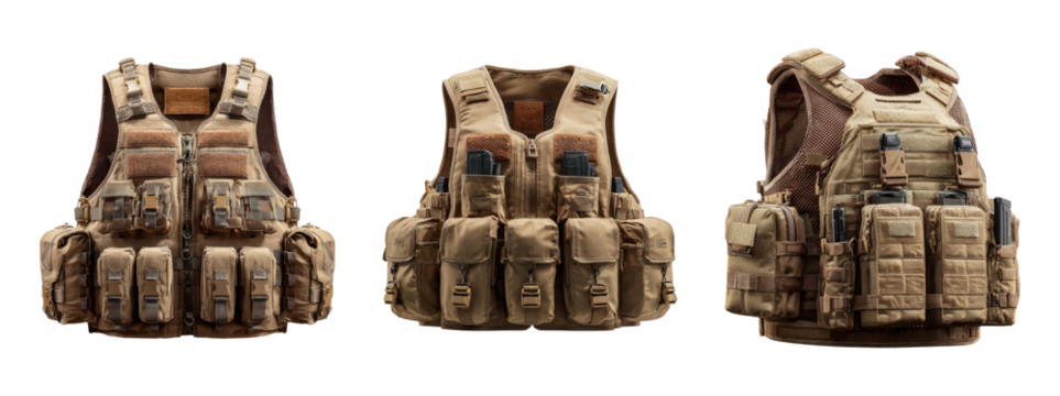 Tactical Vest Display with Multiple Pockets for Outdoor Activities