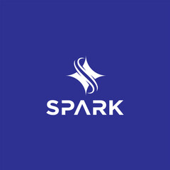 Typography Text Spark, Logo Design Inspiration.