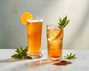 Fototapeta premium glass of lemonade