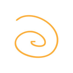 Hand‑drawn wavy lines line stroke shape, Linear with vector illustration with editable stroke.