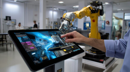 Factory Floor Simulation on Touchscreen for Smart Industry 4.0