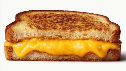 Close Up Grilled Cheese Sandwich With Melted Cheese