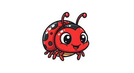Fototapeta premium Cartoon Ladybug Character Illustration