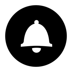 black and white illustration of bell icon