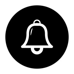 black and white illustration of bell icon