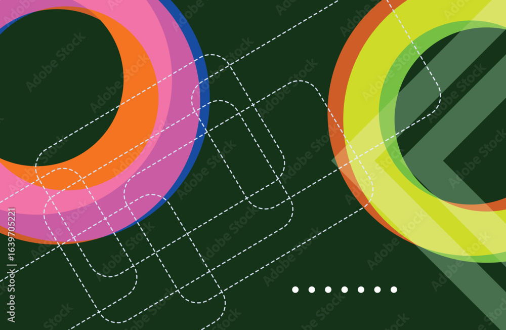 Poster abstract gradient background with circle shapes on it