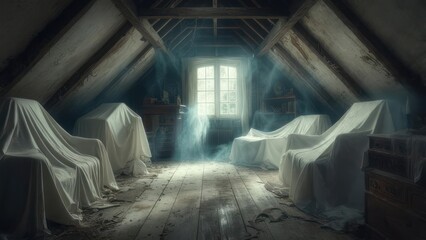 Dusty attic room