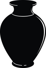 vase on black background