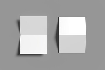 Blank Half Fold Brochure Template For Presentation