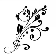 Floral decorative ornament.eps