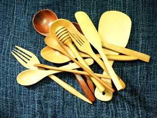 wooden spoon and kitchen nature