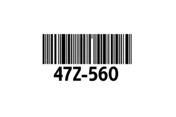 A dark image shows a barcode with numbers