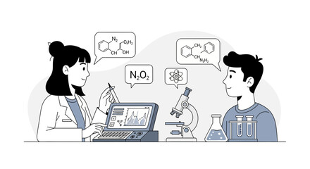 Dialogue on Chemical Structures Between Scientist Researchers and Laboratory Tools