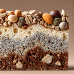 Cross-Section of Ancient Grains Bread
