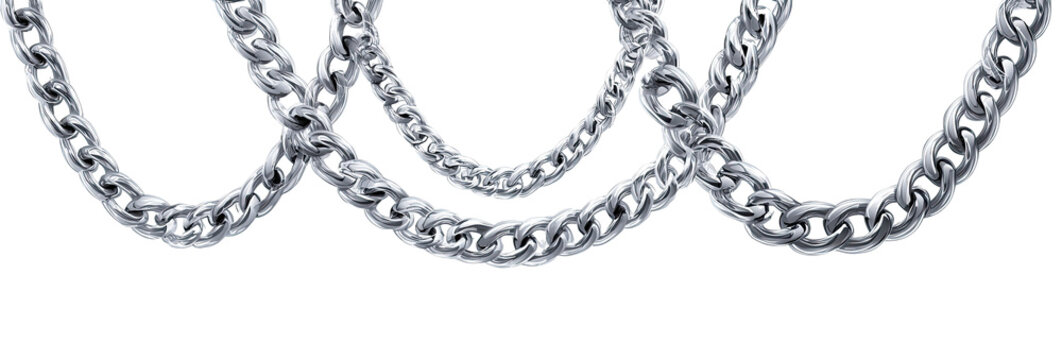 Intertwined silver chain