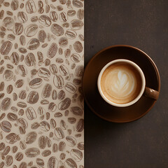 Coffee Background with Espresso Cup