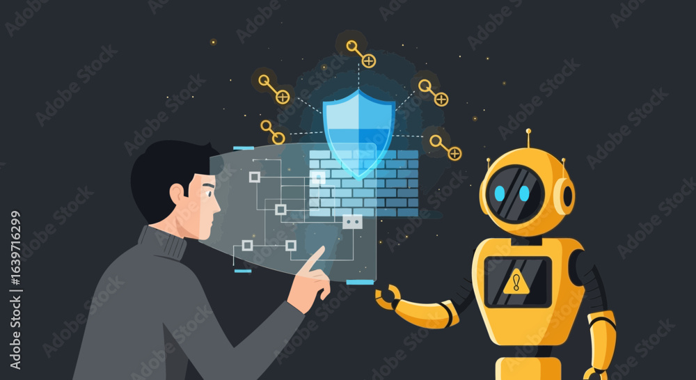 Poster human interaction with ai: cybersecurity and digital transformation overview