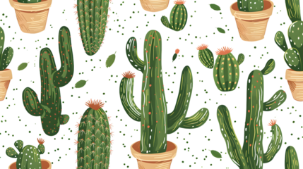 Modern Seamless Cactus Pattern for Creative Designs