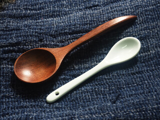 wooden spoon and kitchen nature