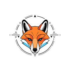 Obraz premium fox head illustration