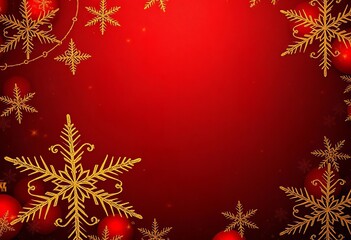 Elegant gold snowflake and star pattern on a rich, festive background, design, illustration