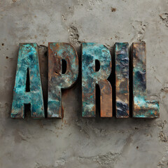 April Month Text