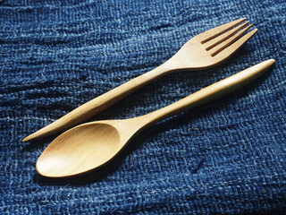 wooden spoon and kitchen nature