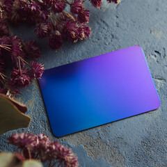 Anodized Titanium Gradient Blue-to-Violet Floating Design