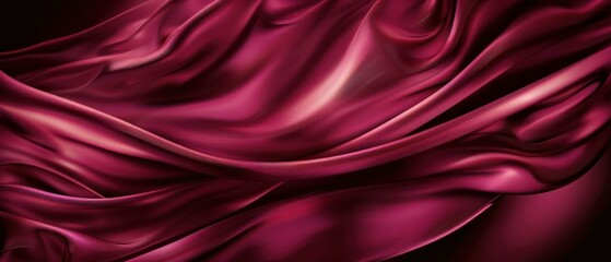Fototapeta premium Pink Red Dark Shadow gloss light smooth reflection Silk Cloth luxury Background.