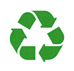 Fototapeta premium Green circular recycling symbol (1)